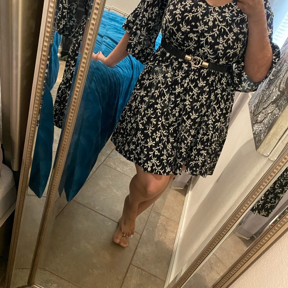 Black and white dress